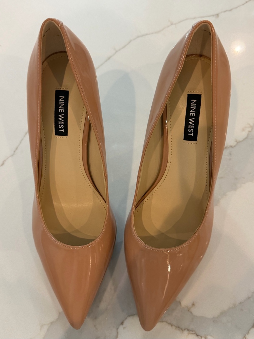Nine West Blush Patent Pointed-Toe Pumps